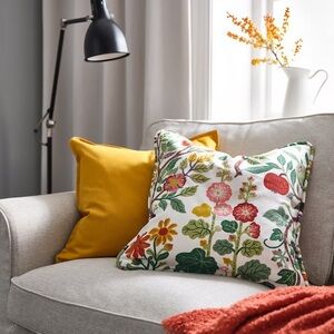 Decorative Pillow Cover Couch Cushion Cover White Floral Patte 20x20